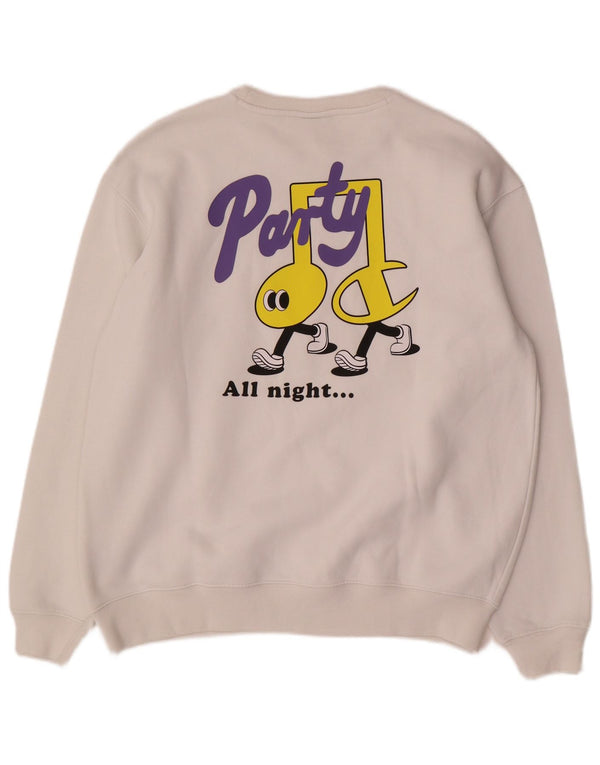Felpa con grafica Champion per ragazzi, 15-16 anni, 2XL, cotone bianco