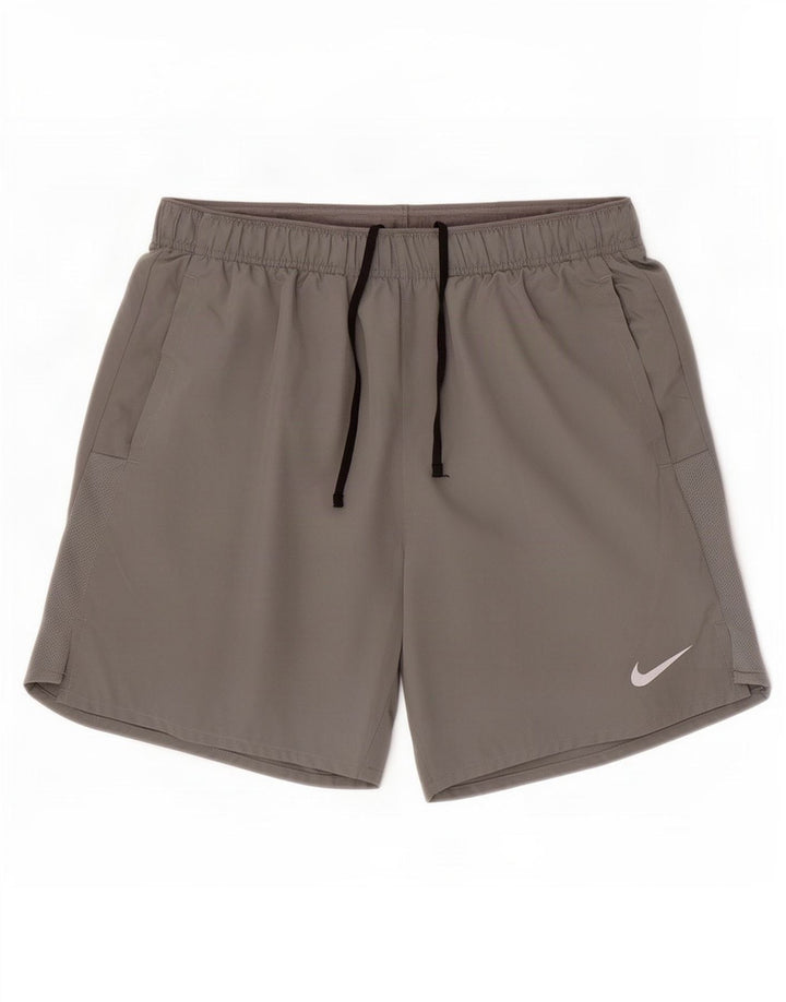Pantaloncini sportivi Nike Dri Fit da uomo in poliestere grigio medio