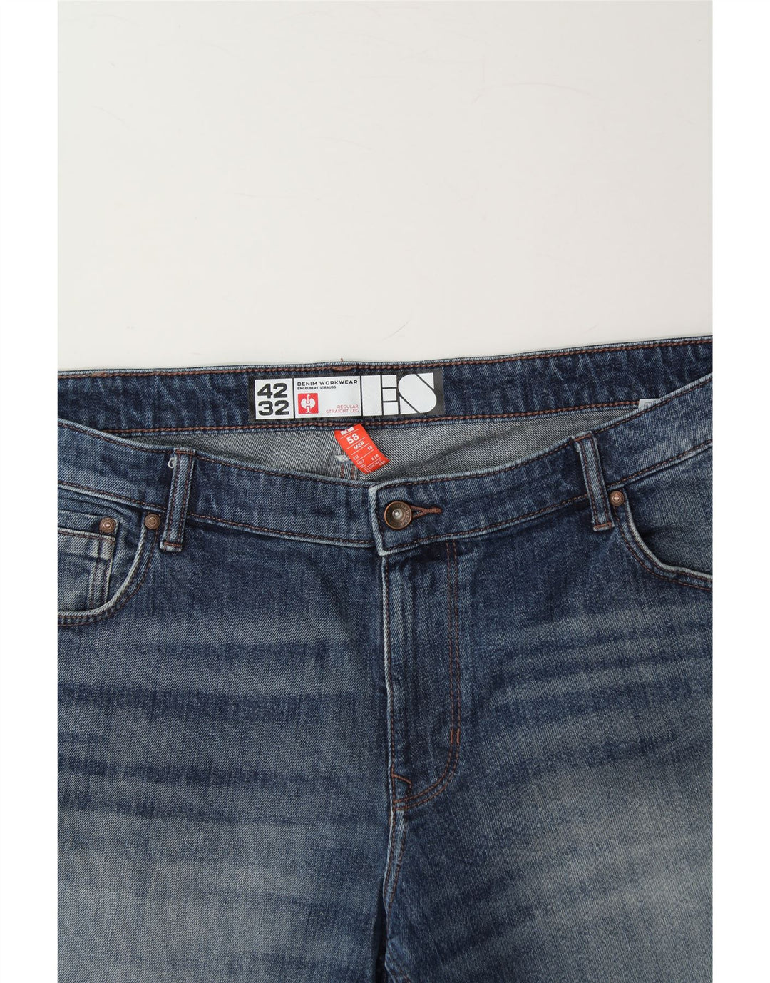 ENGELBERT STRAUSS Mens Regular Straight Jeans W42 L32 Blue Cotton Vintage Engelbert Strauss and Second-Hand Engelbert Strauss from Messina Hembry 