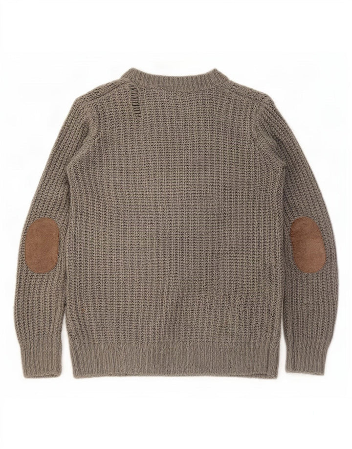 Maglione cardigan da donna Zara UK 10 piccolo grigio acrilico