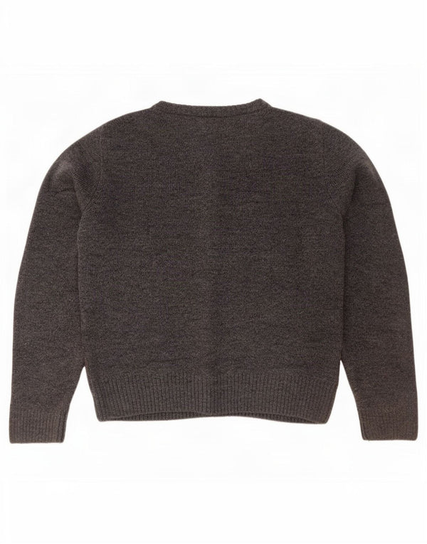 Maglione cardigan oversize da donna Marks & Spencer UK 10 piccolo acrilico grigio