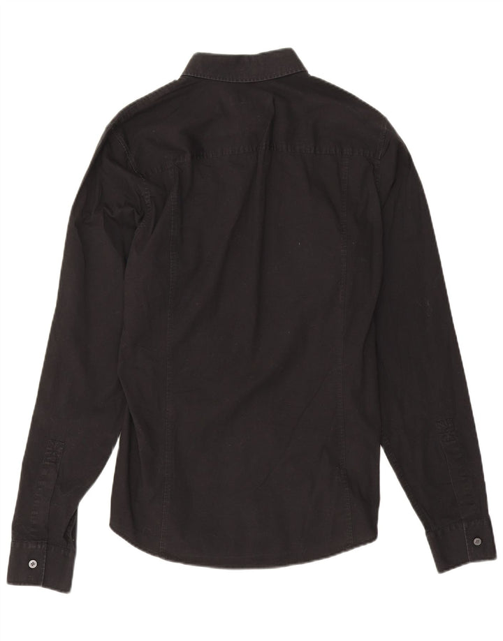 Camicia da uomo Calvin Klein Jeans in cotone nero medio
