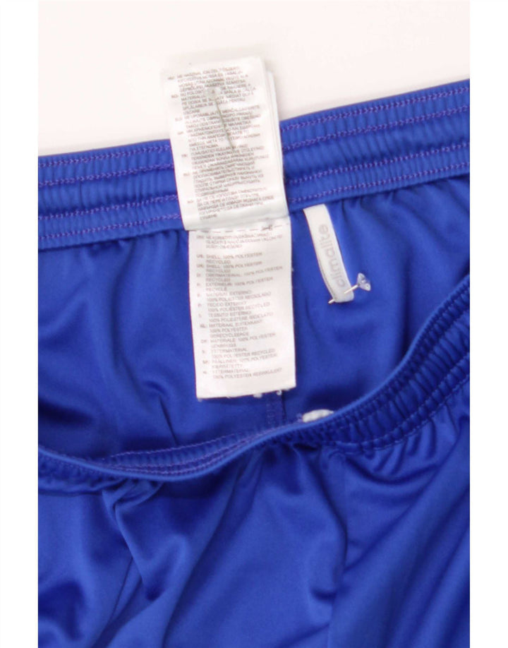 Pantaloncini sportivi Adidas Climalite da uomo in poliestere color block blu medio