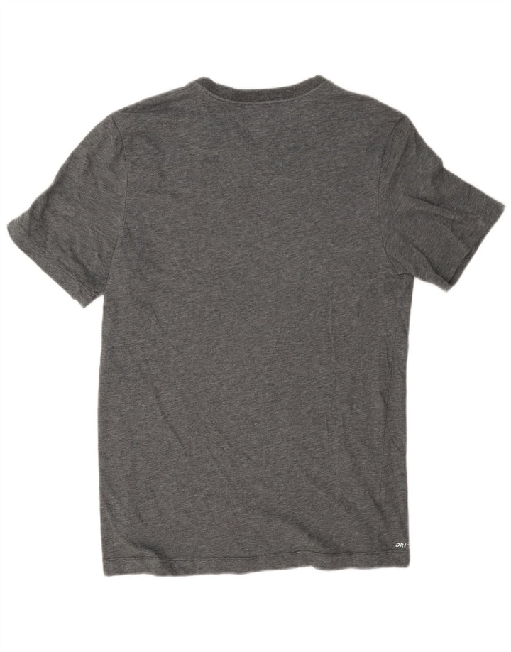 T-shirt grafica Nike Dri Fit da uomo, piccola, in cotone grigio