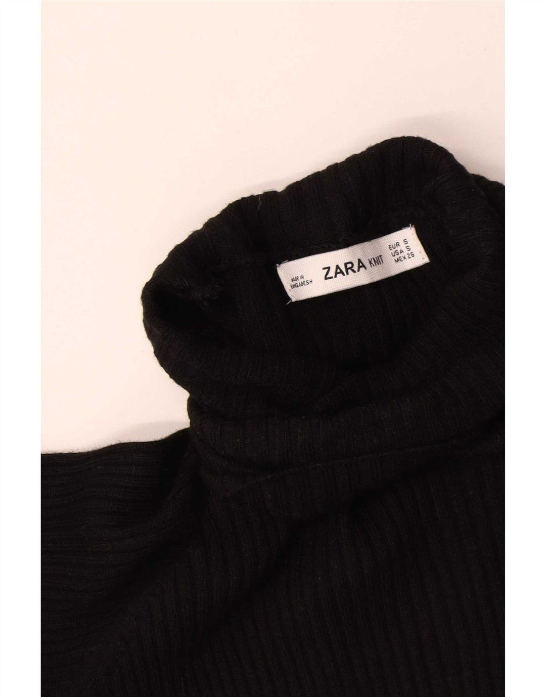 Abito maxi maglione Zara da donna UK 8 piccolo nero