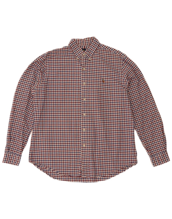 Polo Ralph Lauren Camicia da uomo grande in cotone a quadri multicolore