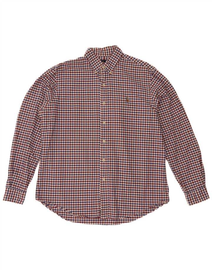 Polo Ralph Lauren Camicia da uomo grande in cotone a quadri multicolore