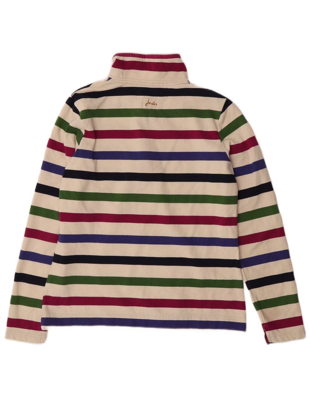 JOULES Felpa da donna Maglione UK 12 Medio a righe multicolore