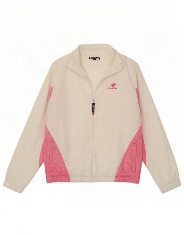 Giacca da tuta oversize da donna Lotto UK 10 Small White Colourblock