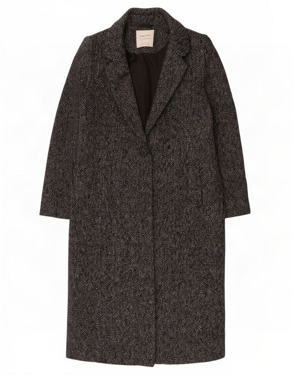 Cappotto Zara da donna UK 16 grande in lana grigia
