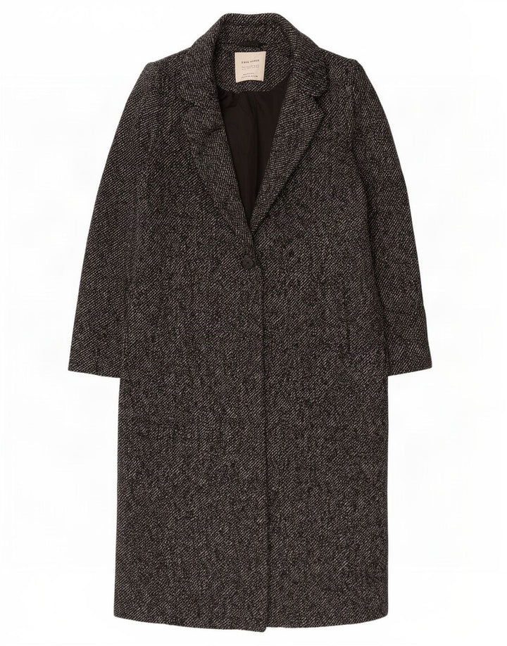 Cappotto Zara da donna UK 16 grande in lana grigia