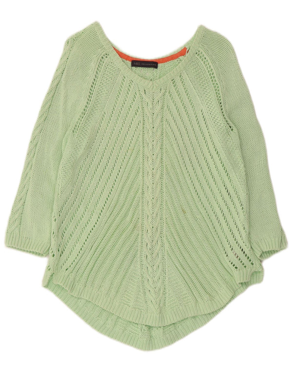 Maglione da donna Marks & Spencer asimmetrico con scollo a V UK 18 XL Verde