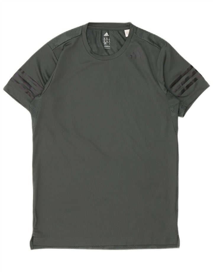 T-shirt Adidas Climacool da uomo Top XS verde mimetico in poliestere