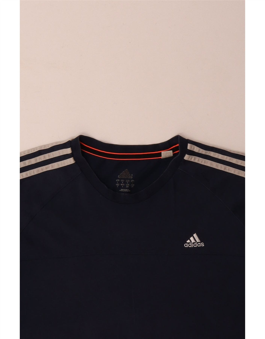 T-shirt ADIDAS da uomo Climalite Top grande in cotone blu navy