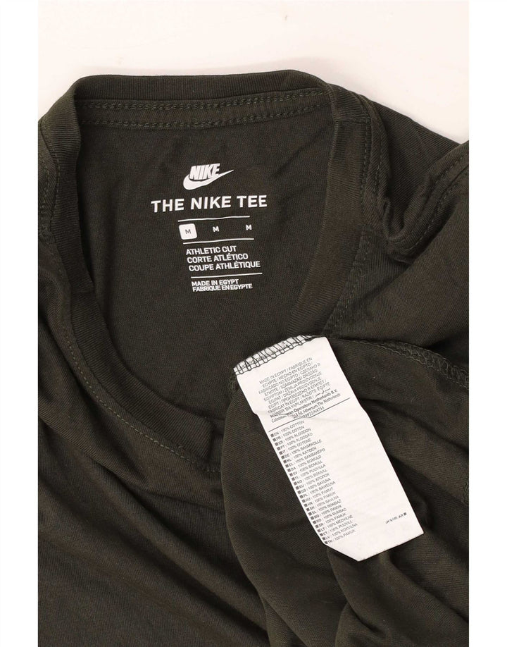 T-shirt Nike da uomo dal taglio atletico, in cotone verde medio