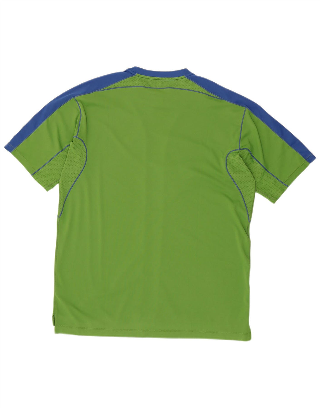 FILA Mens T-Shirt Top XL Green Colourblock Polyester