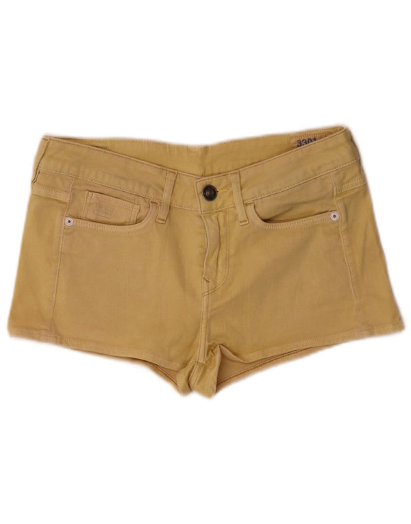 Pantaloni caldi in denim G-Star da donna 3301 W26 piccoli in cotone giallo