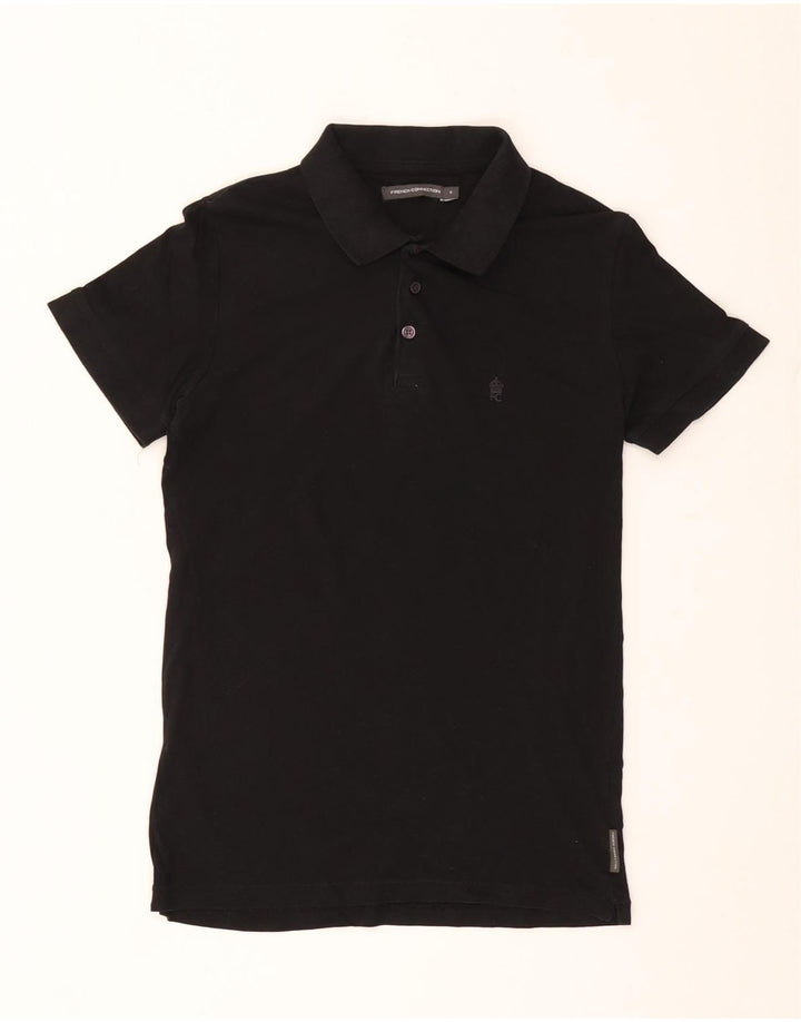 Polo da uomo French Connection piccola in cotone nero