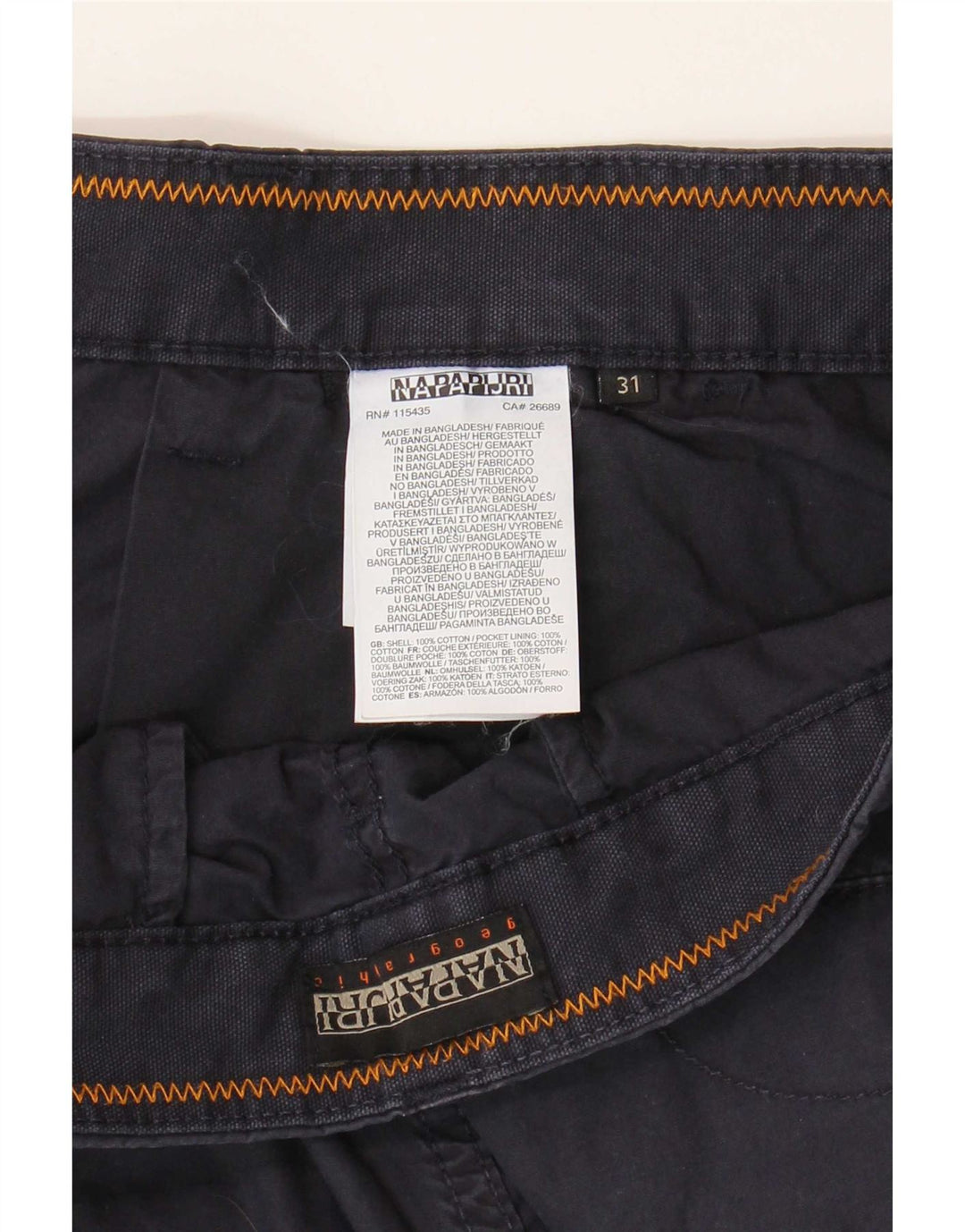 Pantaloncini chino da uomo Napapijri W31 cotone blu navy medio