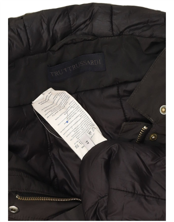 Cappotto Imbottito Oversize con Cappuccio Donna Trussardi IT 44 Nylon Marrone Medio