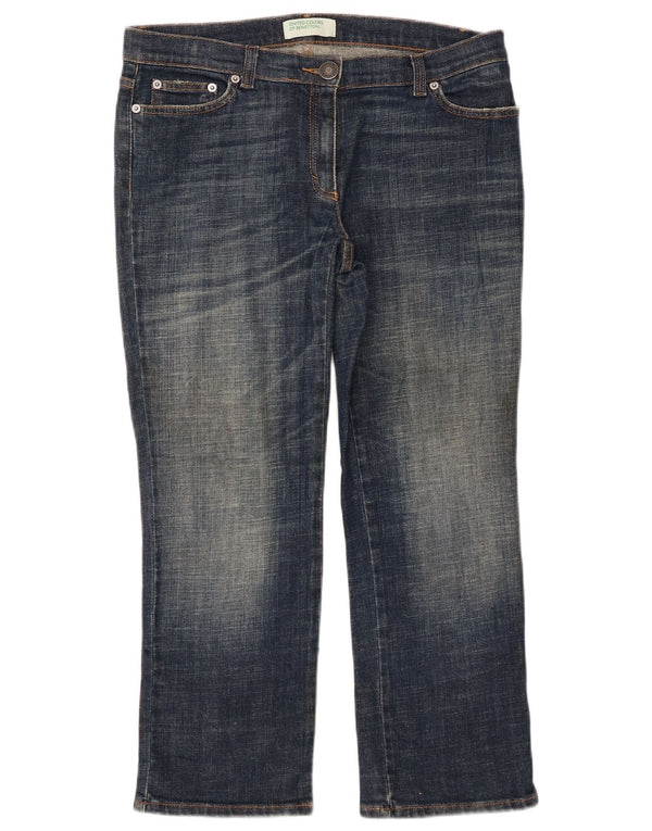 Jeans Cropped Benetton Donna W32 L25 Blu