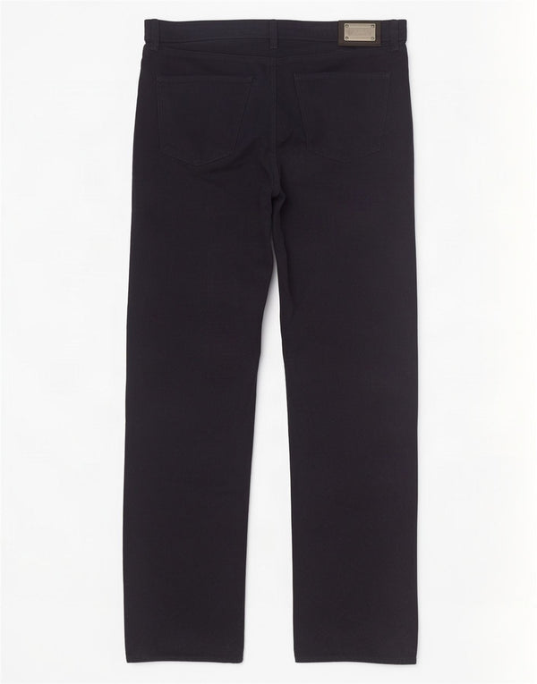 Pantaloni casual dritti da uomo Hugo Boss W34 L34 cotone blu navy