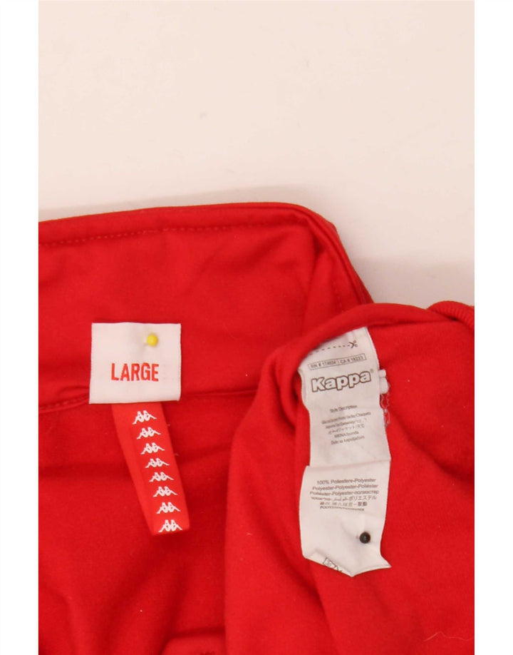 Giacca da tuta grafica da uomo Kappa grande rossa in poliestere color block