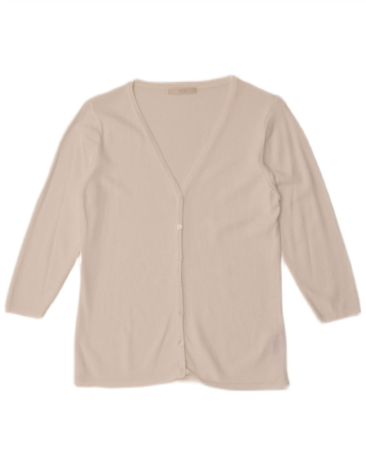 Maglione cardigan con maniche a 3/4 da donna Marks & Spencer UK 10 piccolo bianco