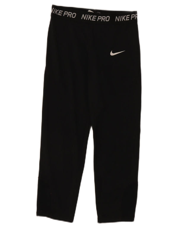 Leggings grafici da donna Nike UK 4 XS poliestere nero