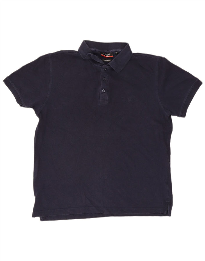 Polo da uomo dalla vestibilità regolare Pierre Cardin in cotone blu navy medio