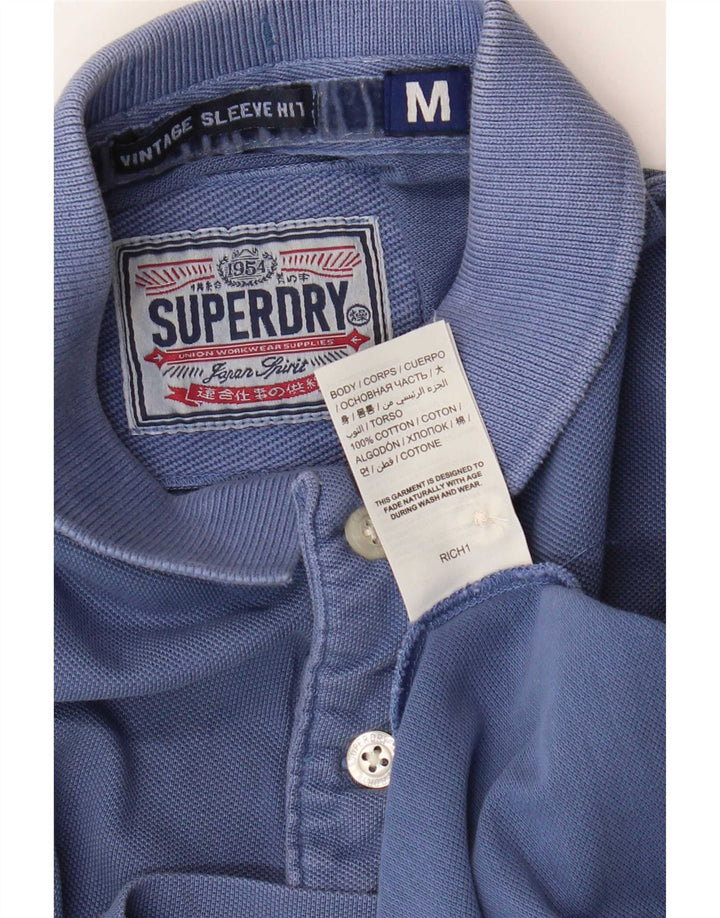 Polo grafica da uomo Superdry in cotone blu medio