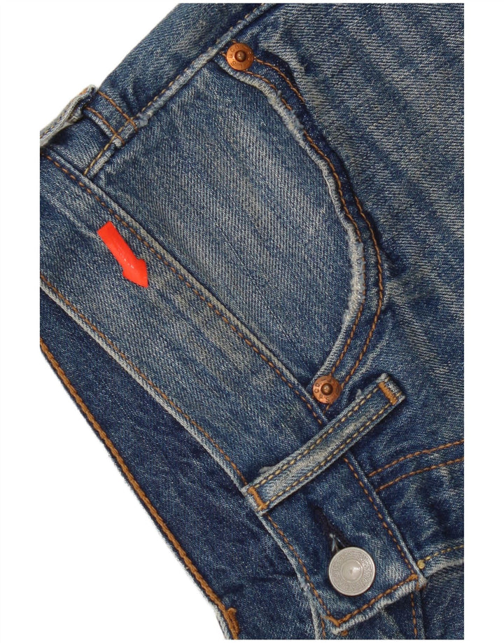 Pantaloncini Levi's da donna 501 in denim invecchiato W26 piccolo cotone blu