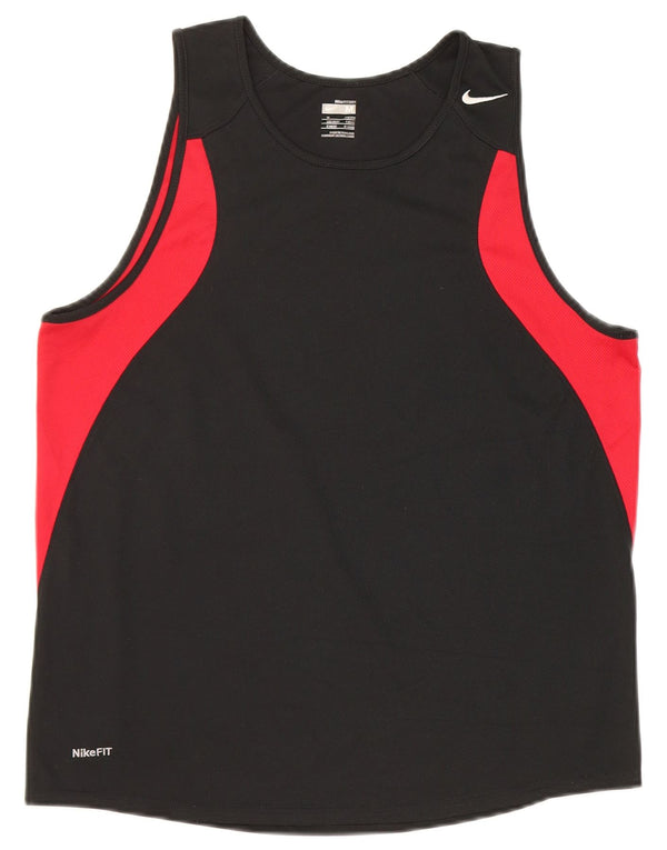 Canotta Nike da uomo color block medio nero