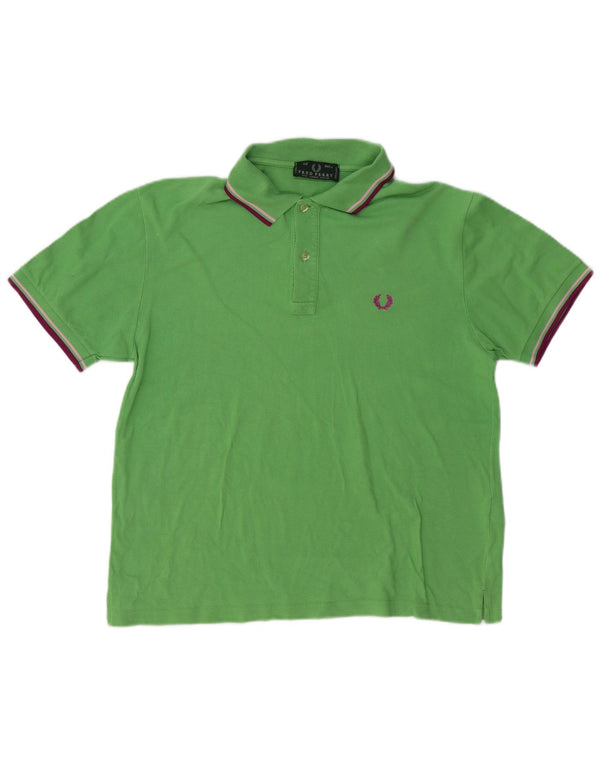 Polo Uomo FRED PERRY Cotone Verde Medio