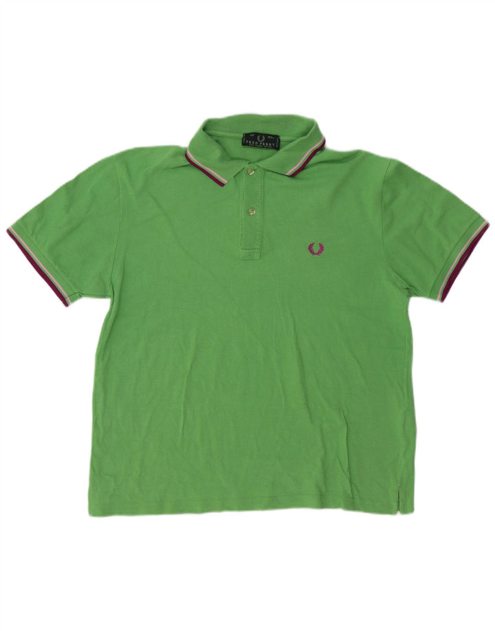Polo Uomo FRED PERRY Cotone Verde Medio