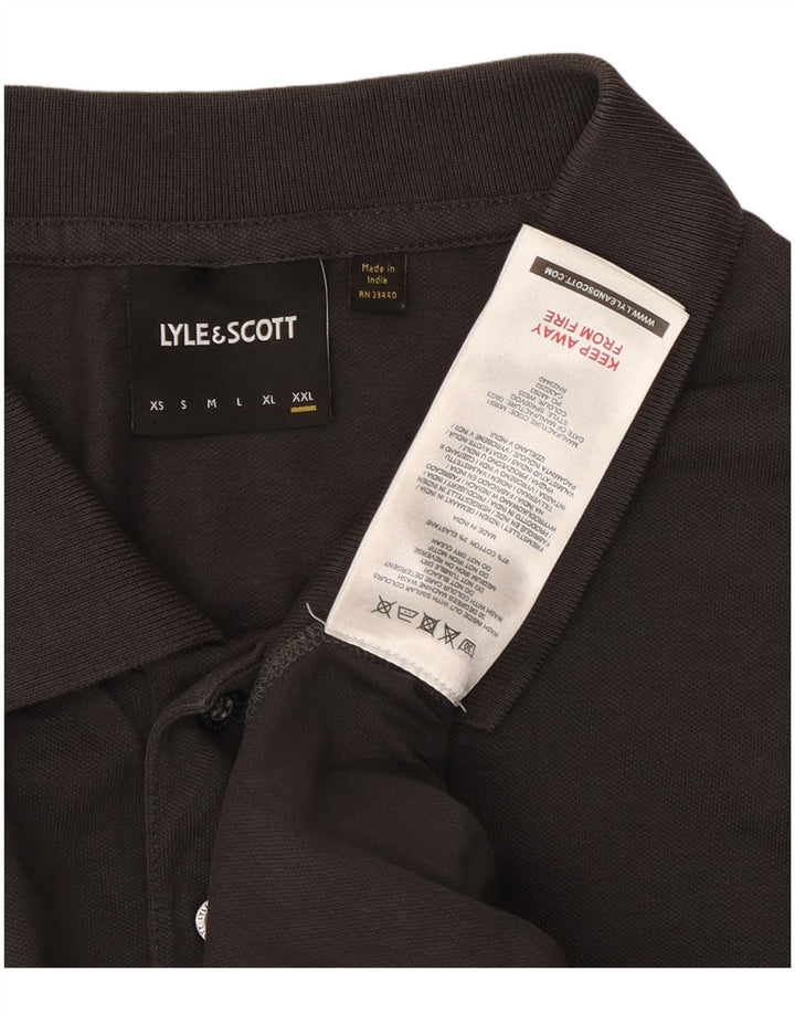 Polo da uomo Lyle & Scott 2XL in cotone grigio