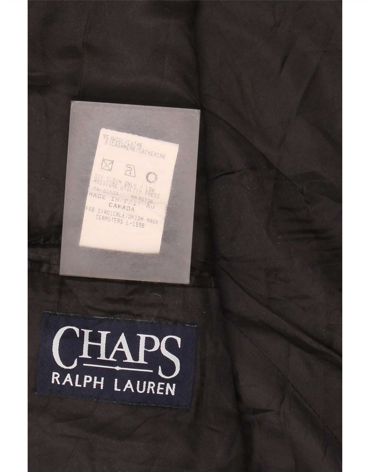Giacca blazer a 3 bottoni da uomo Chaps Ralph Lauren UK 42 XL lana gessata grigia