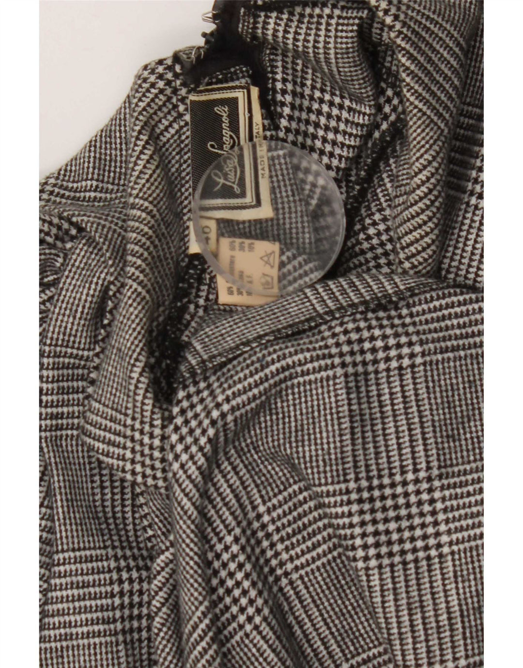 Abito lungo da donna a maniche lunghe Luisa Spagnoli IT 46 Large grigio pied de poule