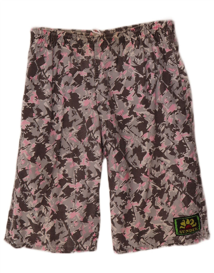 Pantaloncini sportivi da uomo Sundek cotone mimetico medio multicolore
