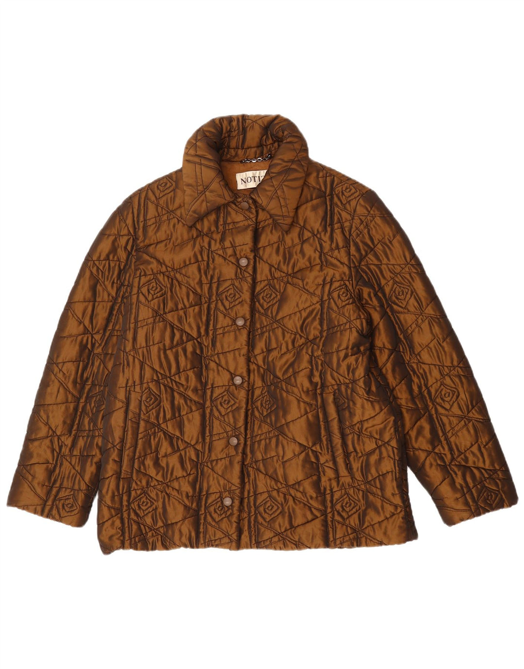 MARIELLA BURANI Giacca trapuntata da donna Notizie UK 14 Large Marrone