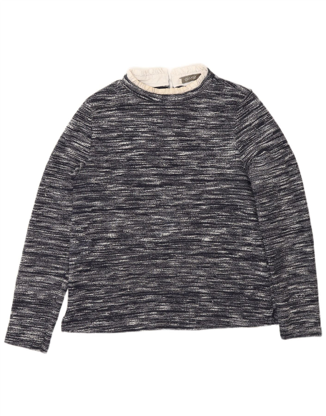 Top da donna a maniche lunghe Oasis UK 12 medio blu navy screziato