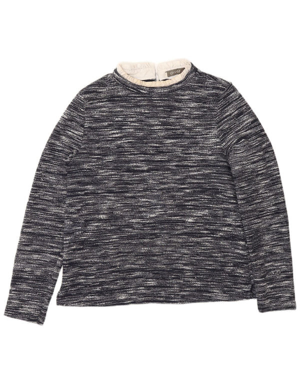 Top da donna a maniche lunghe Oasis UK 12 medio blu navy screziato