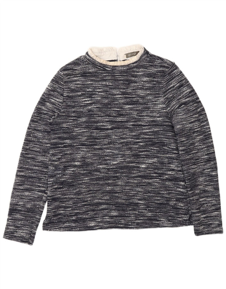Top da donna a maniche lunghe Oasis UK 12 medio blu navy screziato