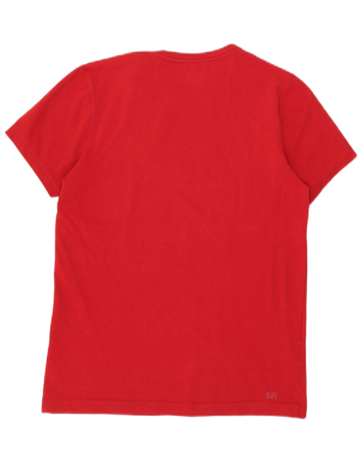 T-shirt grafica da uomo Lacoste taglia 3 piccola in cotone rosso