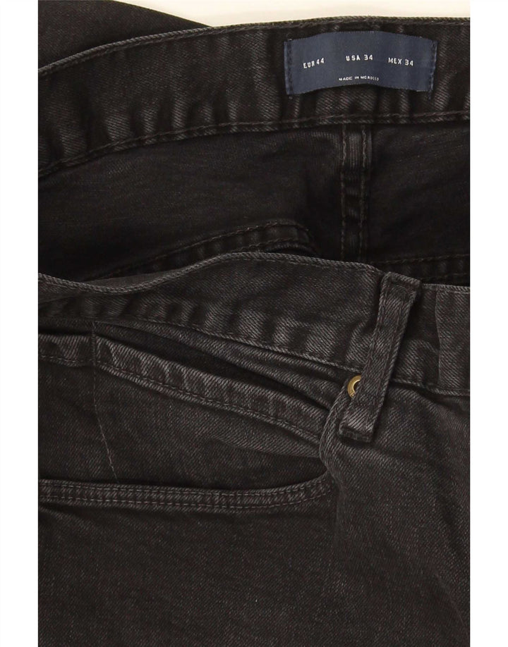 Jeans slim da uomo Zara EU 44 Large W34 L31 Nero