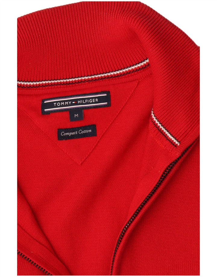 Maglione cardigan da uomo Tommy Hilfiger in cotone rosso medio