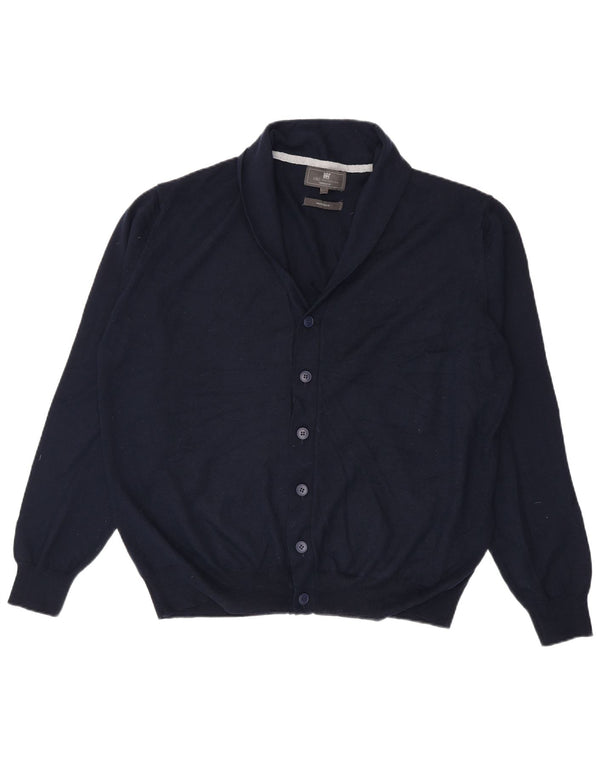 Maglione cardigan su misura da uomo Marks & Spencer 2XL acrilico blu navy