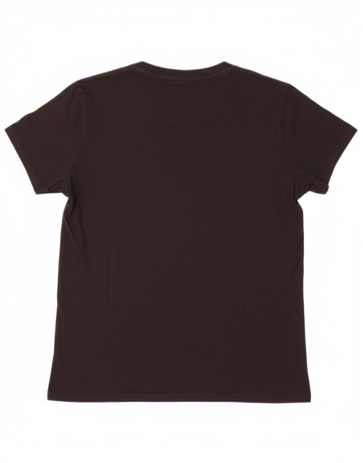 LEVI'S Womens Graphic T-Shirt Top UK 10 Small Black Cotton