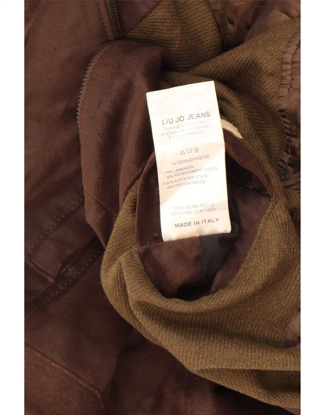 Giacca Uomo Liu Jo in Pelle Scamosciata IT 48 Pelle Marrone Medio
