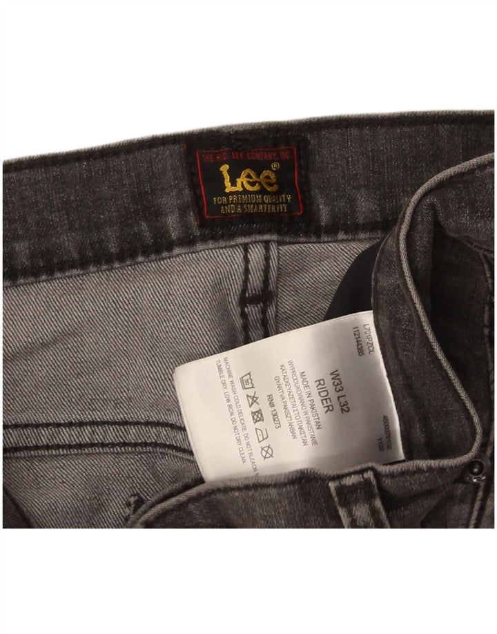 Jeans Lee Rider Slim da uomo W33 L32 in cotone grigio